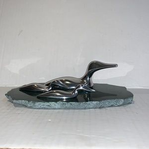 Haselton Ontario's "The Loon" handmade aluminum sculpture